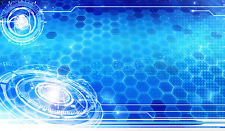 Netrunner Playmat- Digital Skyline (Blue)